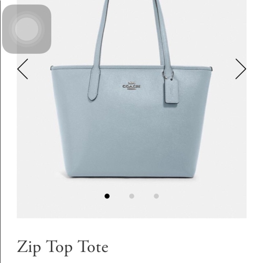 NWT Zip Top Tote Cross Grain Leather - Coach FIRM!